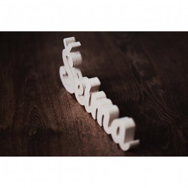 15 cm aukščio pastatomas žodis iš beržo plokštės 6