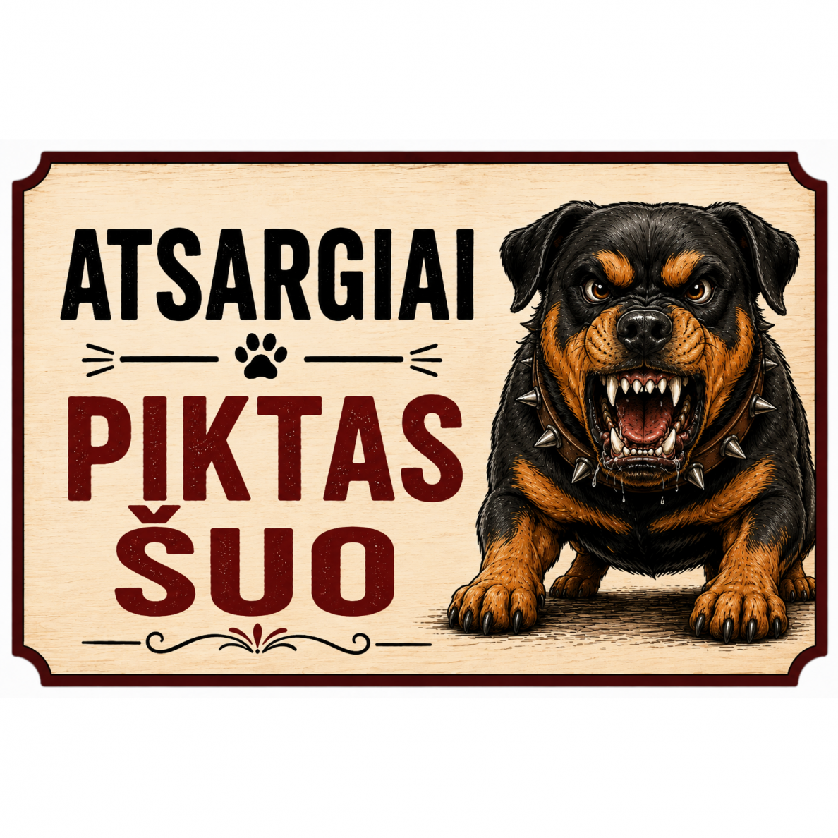 Atsargiai piktas šuo