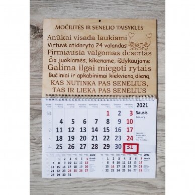 Kalendorius "Močiutės ir senelio taisyklės"