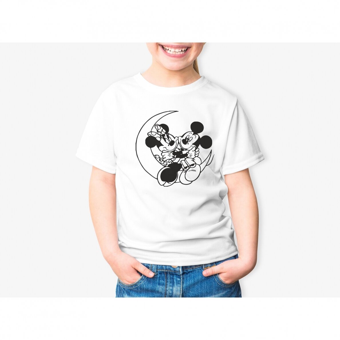 Vaikiški marškinėliai spalvinimui "Mickey ir Minnie" Vaikiški marškinėliai spalvinimui "Mickey ir Minnie"