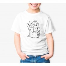 Vaikiški marškinėliai spalvinimui "Besmegenis"