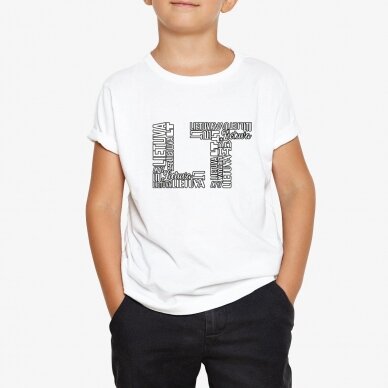 Vaikiški marškinėliai spalvinimui "LT"