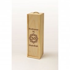 Vyno dėžė „Sveikiname su 50 gimtadieniu"