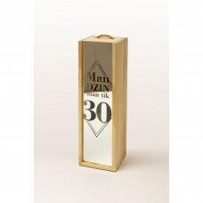 Vyno dėžė „Man dzin, man tik 30“, su veidrodžiu
