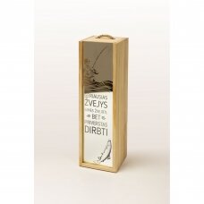 Vyno dėžė „Geriausias žvejys“, su veidrodžiu