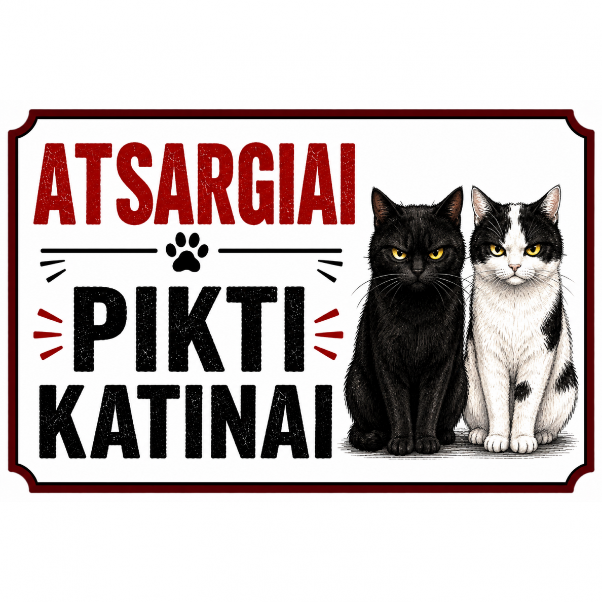 Atsargiai Pikti katinai